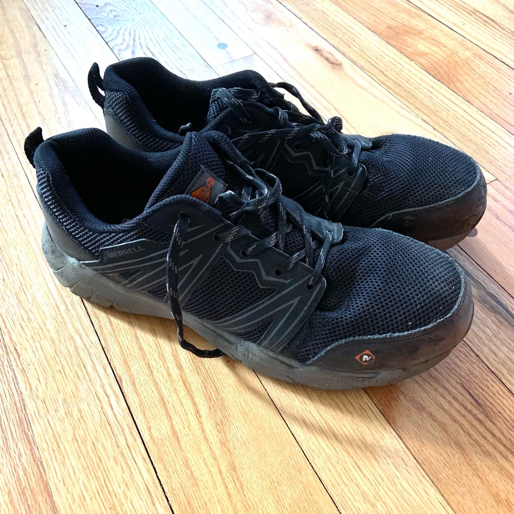 Merrell full bench superlite composite toe work shoes black
